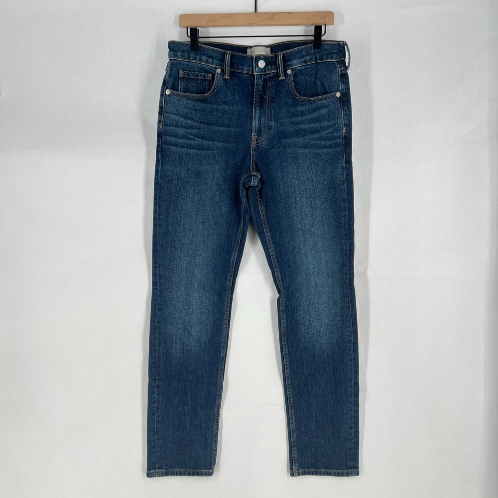 Everlane Slim Fit Jeans Mens‎ 32x30 Blue Denim Cotton Stretch Mid Rise Dark Wash
